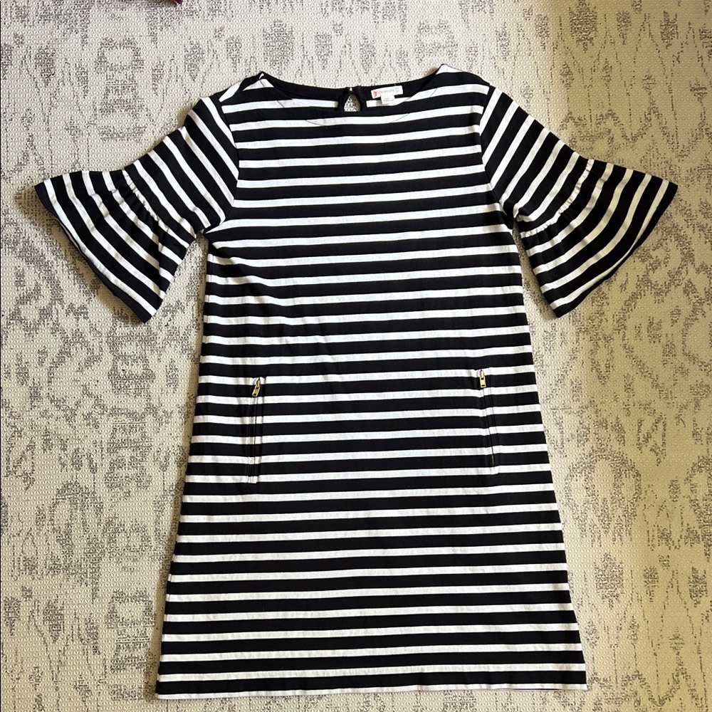 Crewcuts Black and White Striped Knit Dress